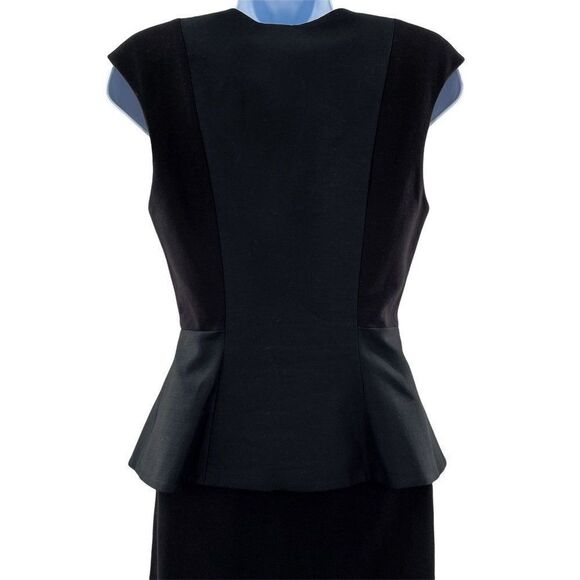 Ted Baker Jumana Zip Front Peplum Sheath Zip Up Fitted Black Dress Ted Size 1 - Picture 8 of 10